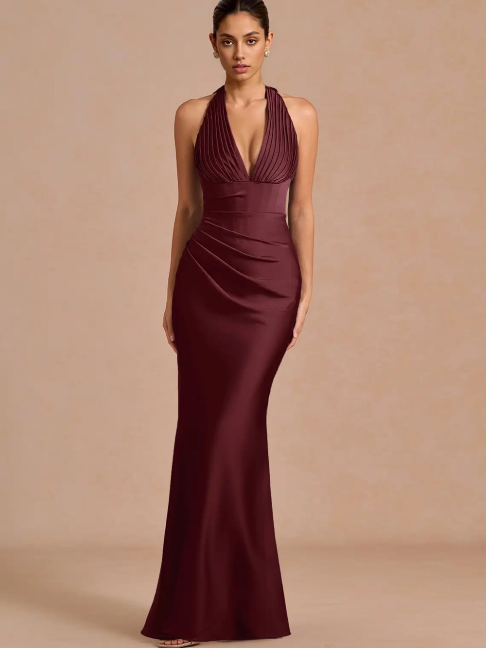 Azazie Lavenia Wine Maxi Dress| Never Worn + New With Tags